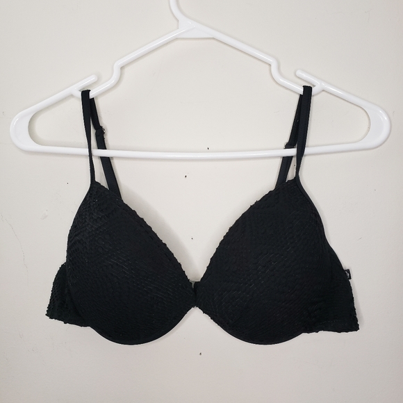 La Vie en Rose Push up Black Bikini Top Size M - Picture 1 of 6